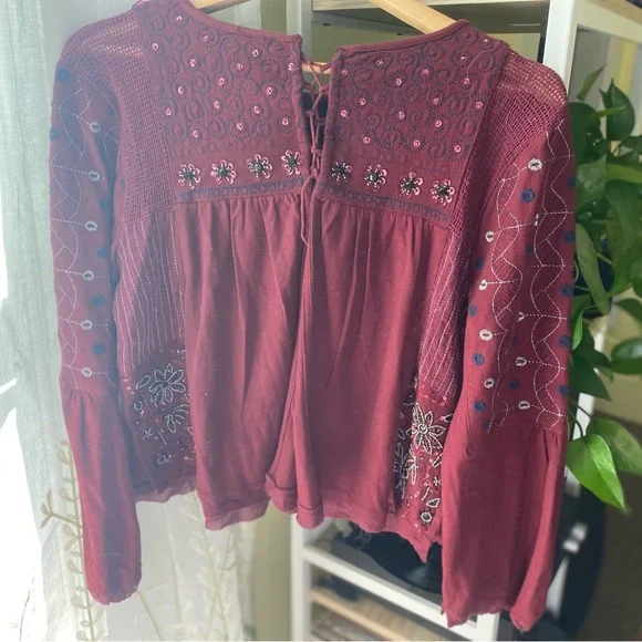 Free People | Beaded Open Back Top - Picture 3 of 7